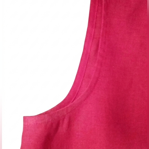 Like New Vintage Y2K Harold's Sleeveless Linen Top, Vibrant Red, Size 4 - Picture 5 of 8